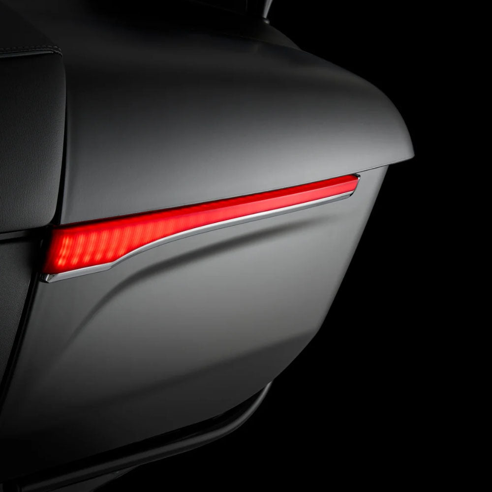 Ciro Spar Side Lights For Indian Trunk, Black/Red Lens