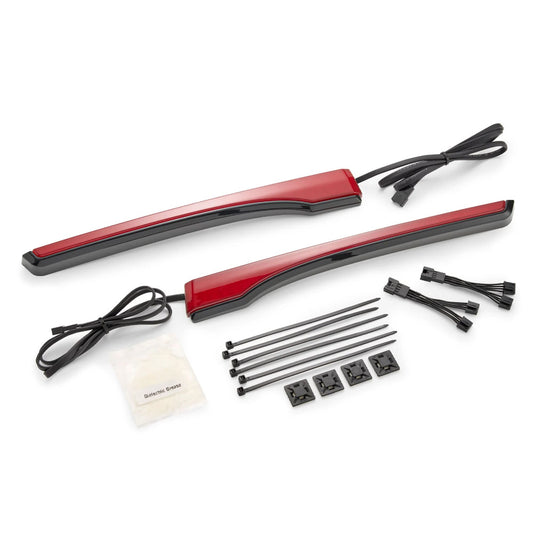 Ciro Spar Side Lights For Indian Trunk, Black/Red Lens