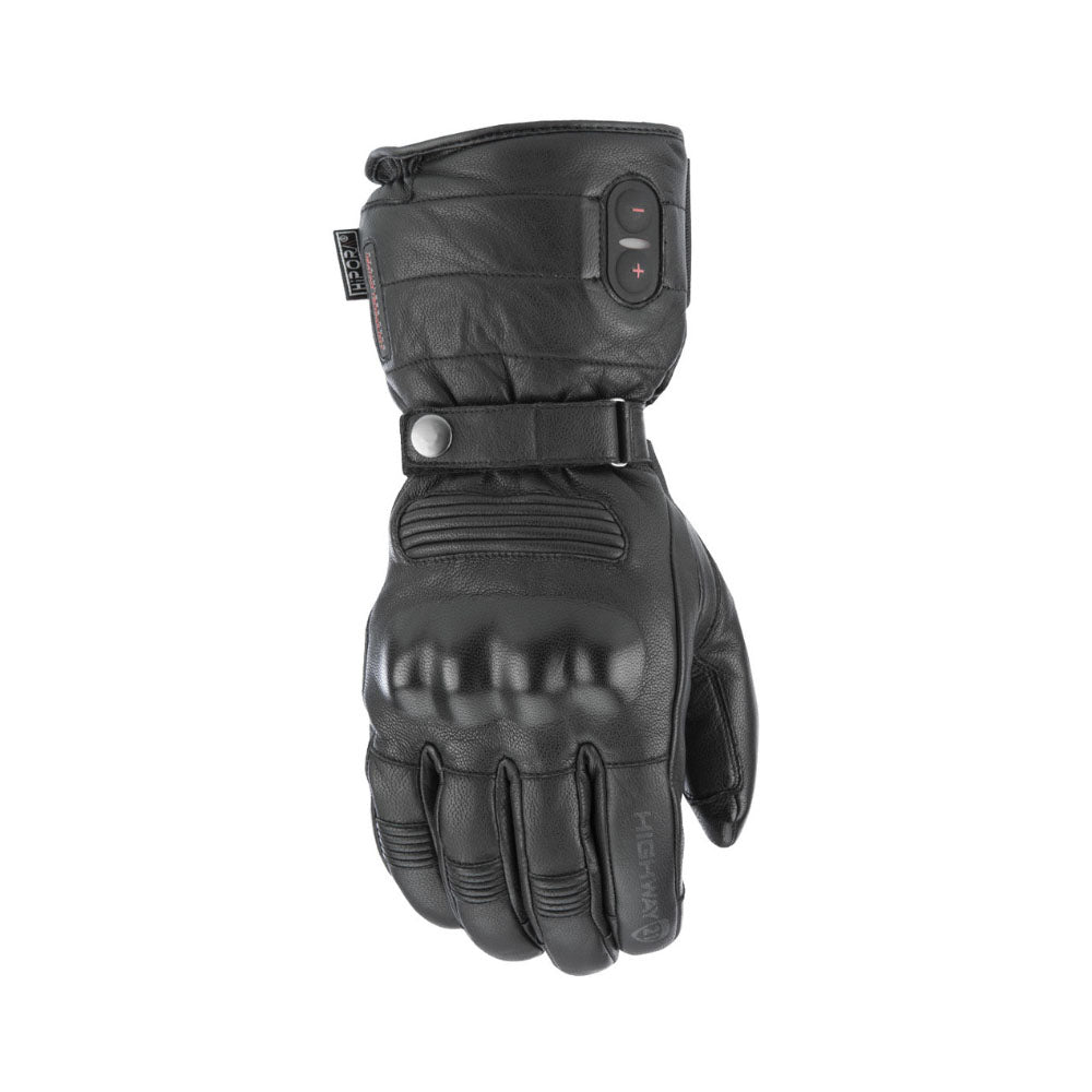 HIGHWAY 21 Radiant Gloves, Heated Leather Motorcycle Gloves, Black