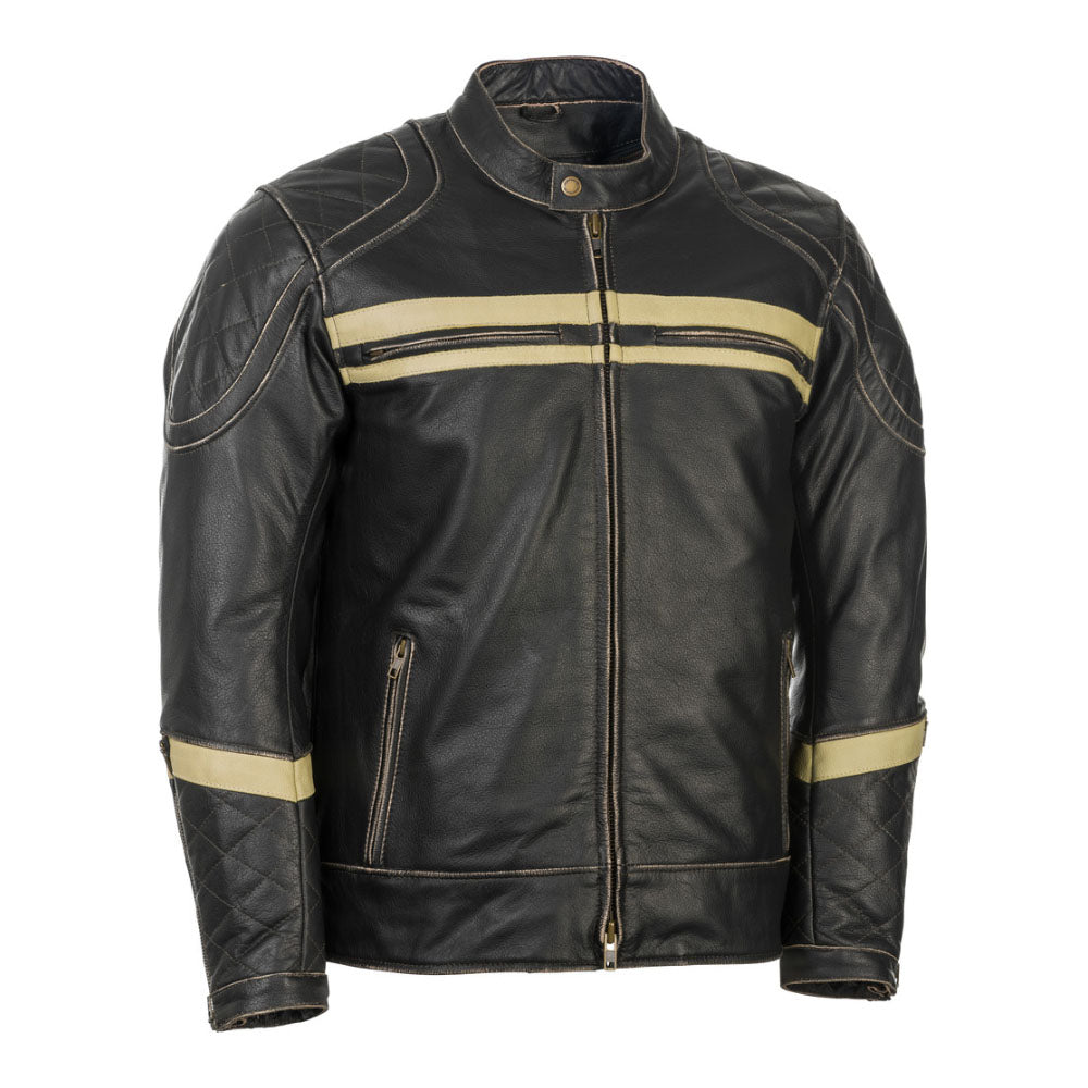 HIGHWAY 21 Motordrome Jacket, Modern Leather Cruiser Motorcycle Outerwear