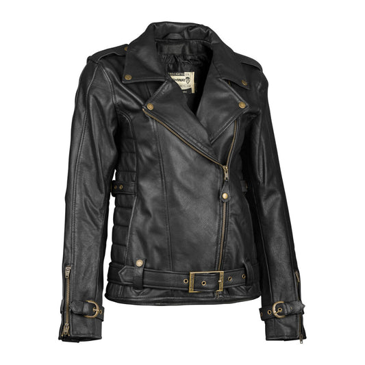 HIGHWAY 21 Women's Pearl Jacket, Stylish Genuine Leather Jacket
