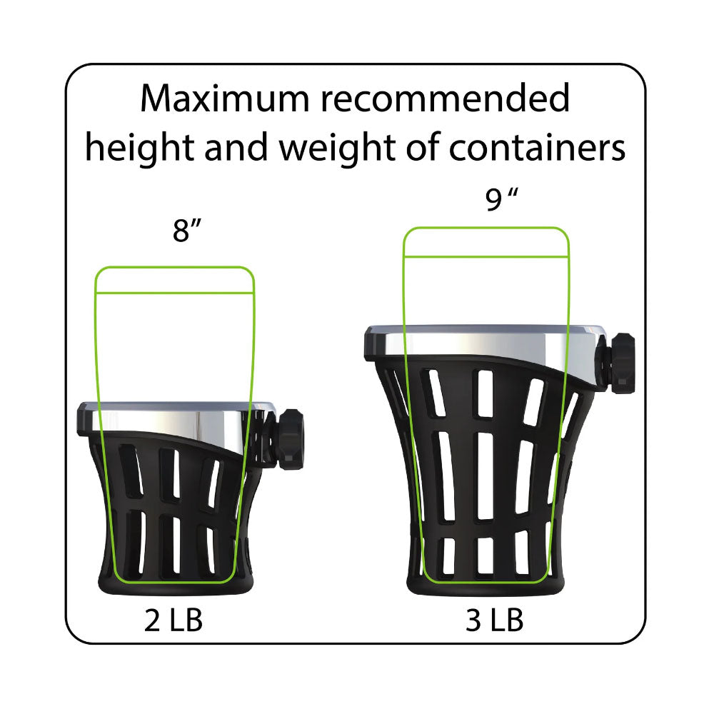 Ciro GEN 2 BIG ASS® Drink Holder with Aluminum Clamp Mount, Black