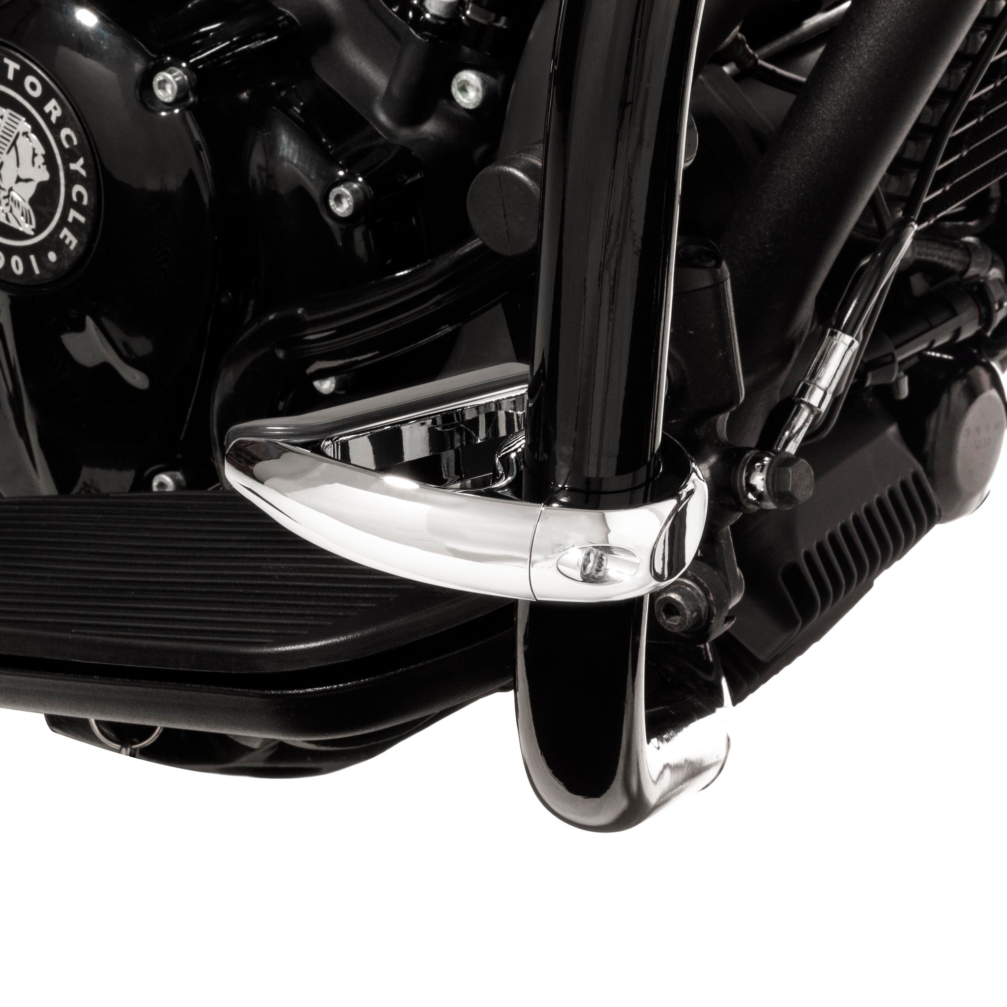 Ciro Engine Guard Toe Rest, Chrome