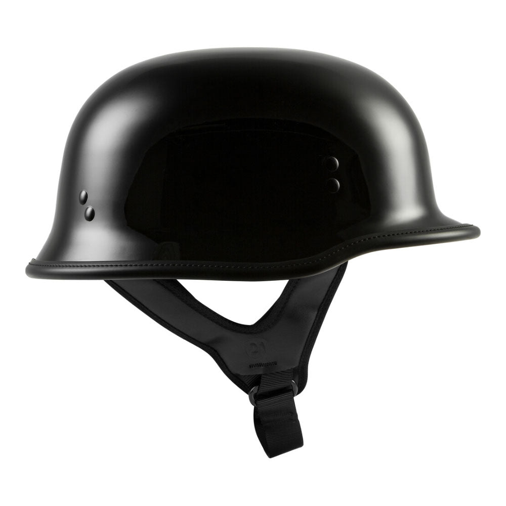 HIGHWAY 21 9-Millimeter German Beanie Helmet, Gloss Black
