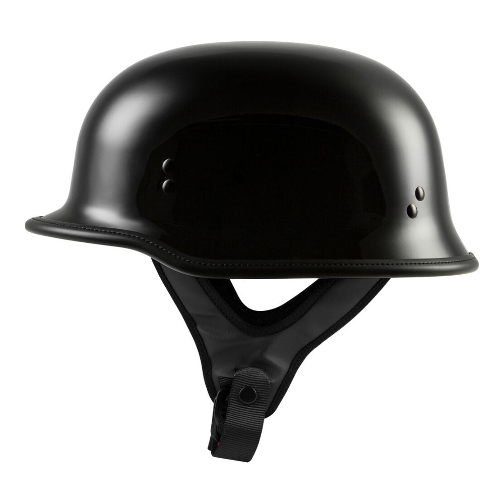 HIGHWAY 21 9-Millimeter German Beanie Helmet, Gloss Black