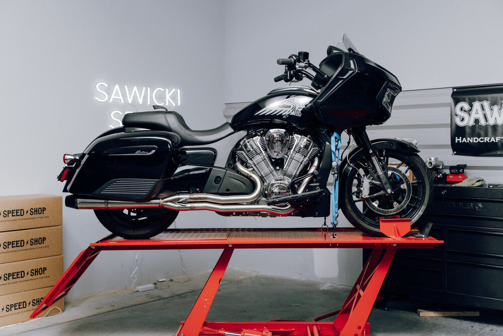 SAWICKI Indian Challenger Full Length Exhaust Ceramic Coated Black W/ Black End Cap- 930-01309