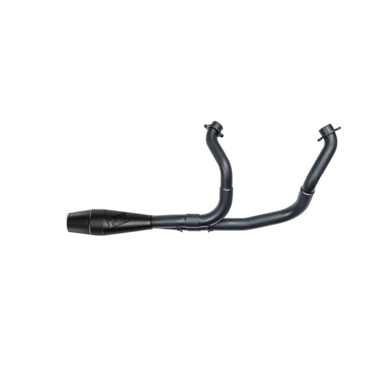SAWICKI Indian Chief Shorty Exhaust Ceramic Coated Black W/ Welded End Cap - 930-01324