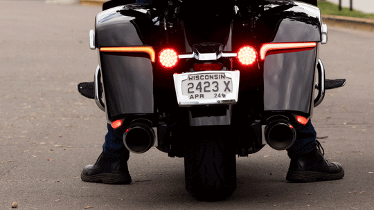Ciro Bryant M1 Saddlebag Lights - Red Lens/Amber Turn Signal
