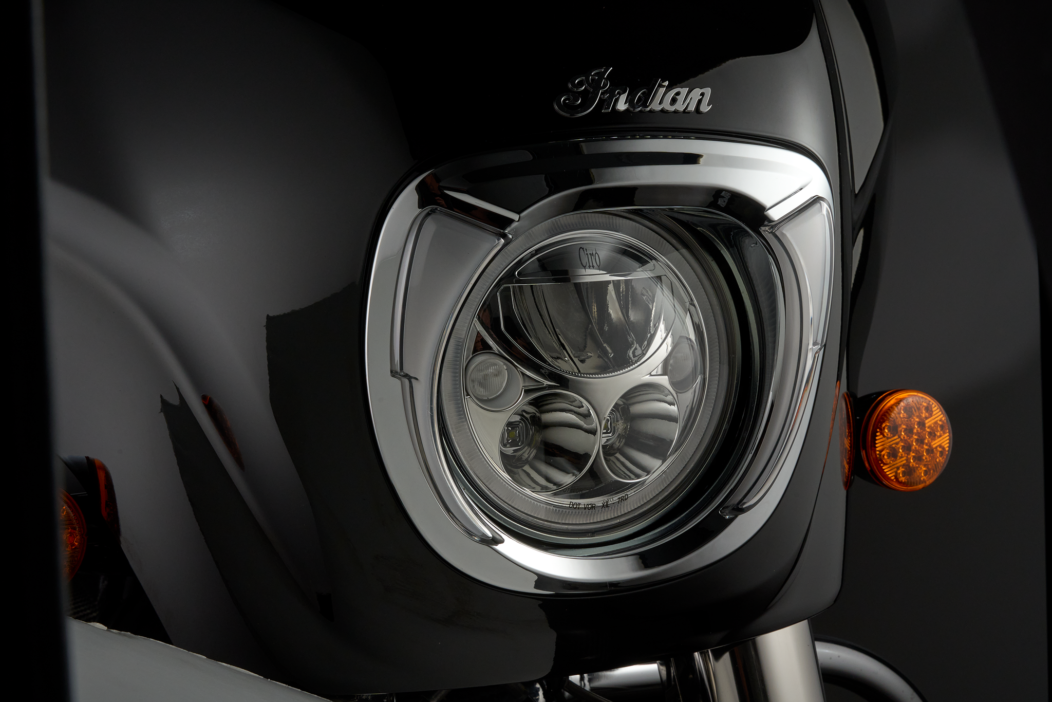 Ciro Fang® Headlight Bezel, Chieftain - Chrome