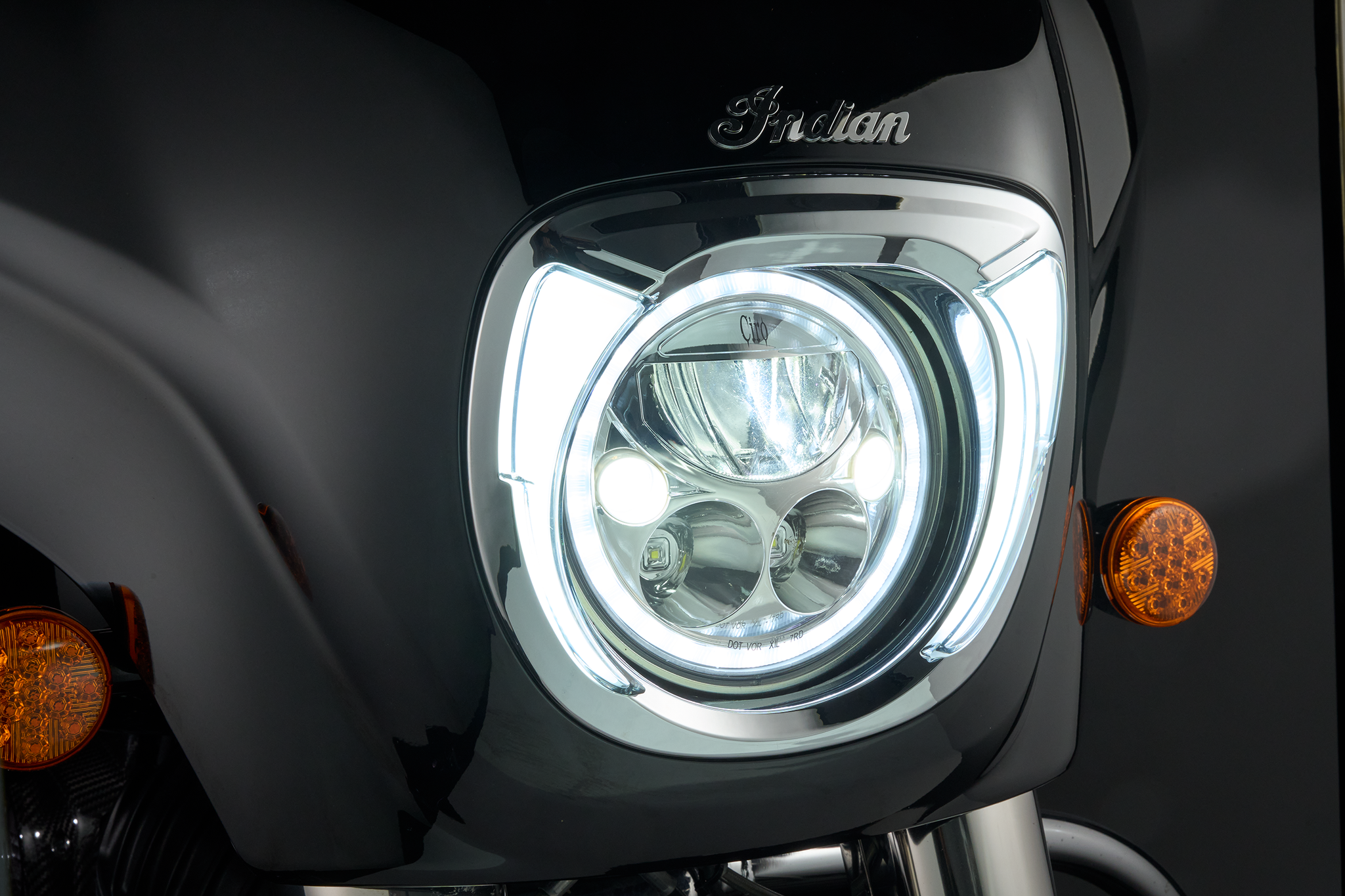 Ciro Fang® Headlight Bezel, Chieftain - Chrome