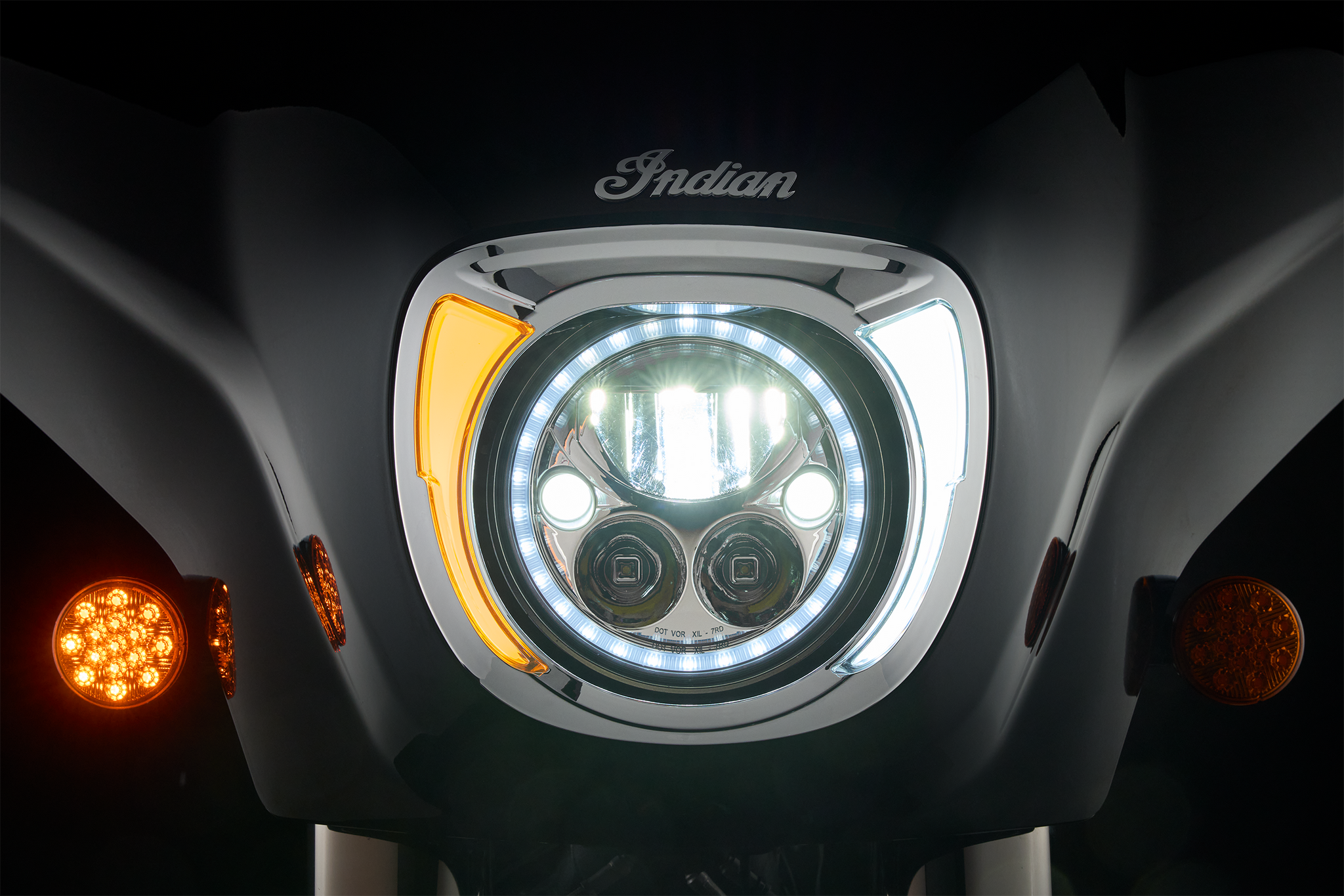 Ciro Fang® Headlight Bezel, Chieftain - Chrome