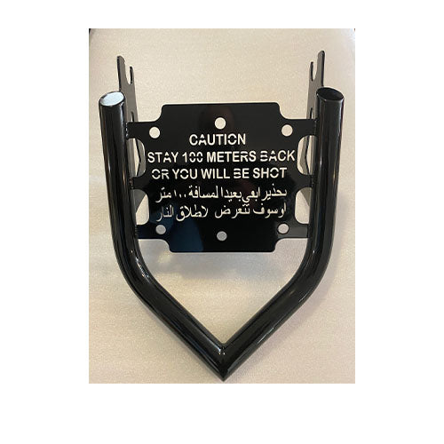 Siouxicide Choppers Indian Military Luggage Rack - Caution