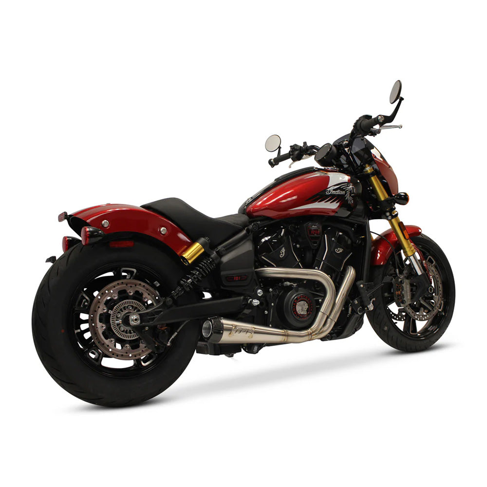 TBR Comp-S 2-into-1 Stainless Steel w/ Carbon Fiber Endcap, Indian Scout 25+ - 005-5550199